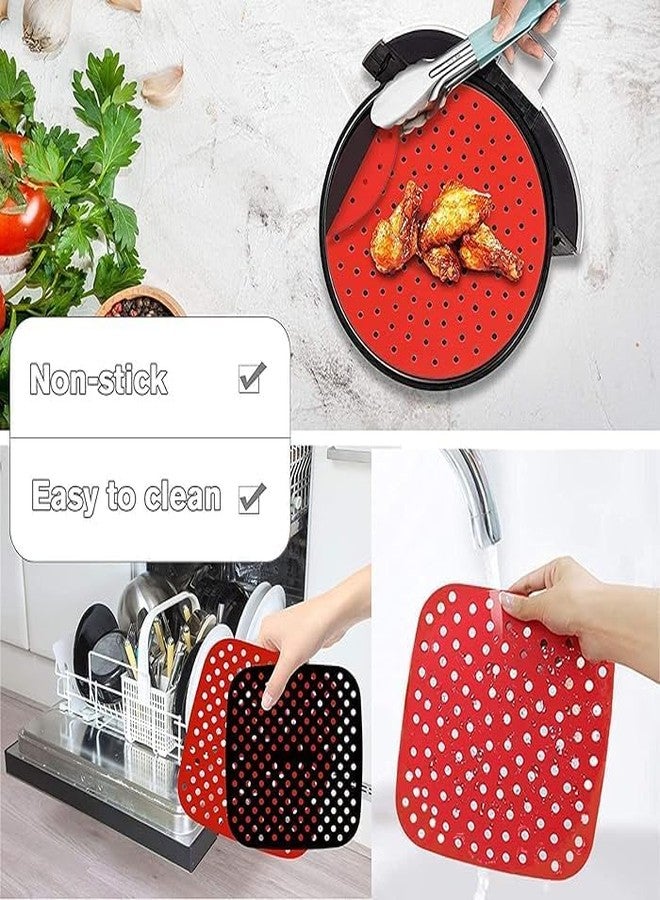 WISHOME Silicone Air Fryer Liners 100% Food-Grade Silicone (Round 8 Inch(Pack of 2)) - Image 3